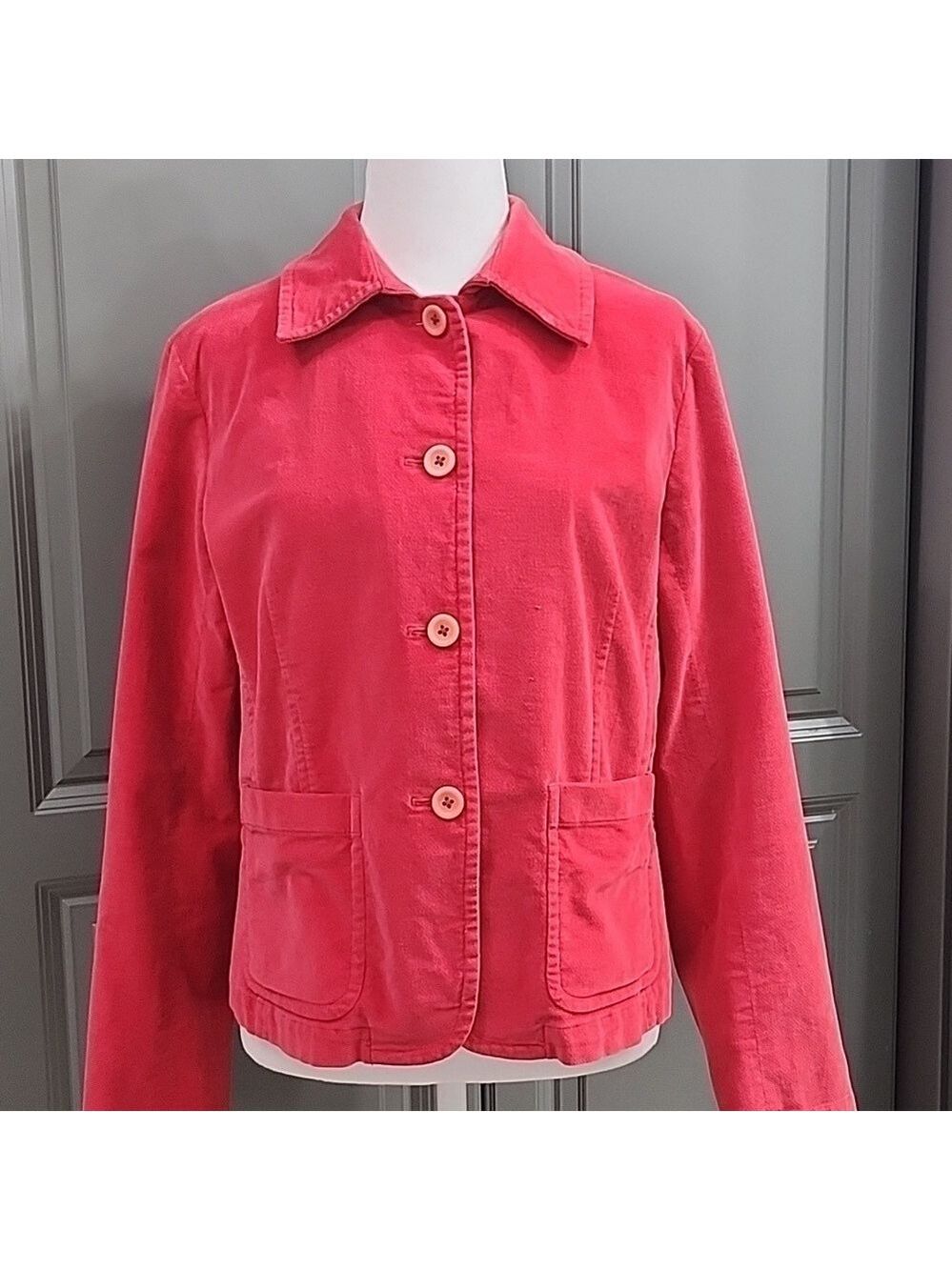 TALBOTS RED VELVET BLAZER JACKET SIZE 8